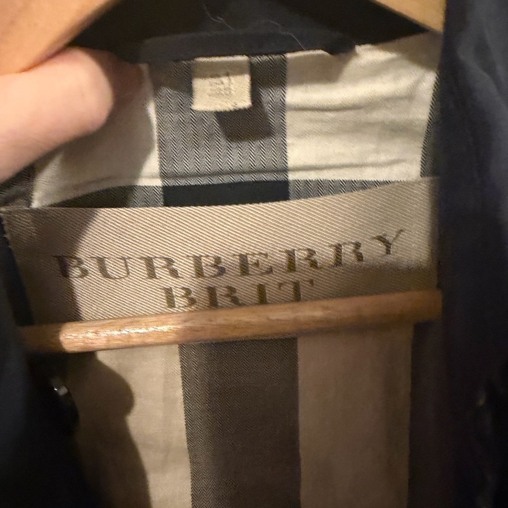 Burberry Brit Women’s Dark Navy Short Trench Coat - Picture 2 of 8